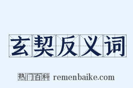 玄契反义词是什么意思的图片